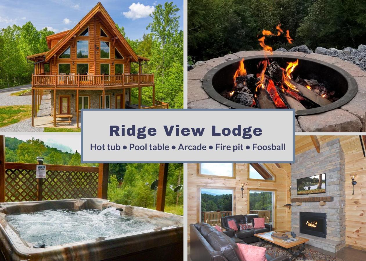 Ridge View Lodge Nature And Mountain View - Hot Tub - Firepit - Yard - Games ガトリンバーグ エクステリア 写真
